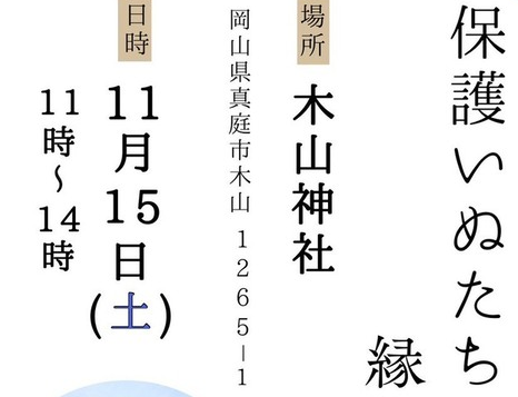 【ピースワンコのイベント】11/15(土)「保護いぬたちの縁結びin木山神社」(岡山/真庭市) 10 保護犬たちの縁結び